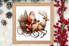Christmas Sleigh Sublimation Clipart, Christmas PNG Product Image 3