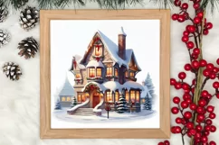 Fairy Christmas House Sublimation Clipart, Fairy Christmas Product Image 3