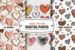 Heart Pattern Digital Paper Product Image 1
