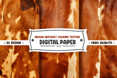 Brown Abstract Cowhide Texture digital paper Product Image 1