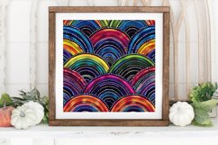 Rainbow Embroidered Fabric Party Digital Paper Backgrounds Product Image 3