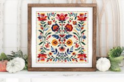 Floral Knitted Embroidery Digital Paper Backgrounds Product Image 3