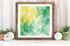 Watercolor Emerald Yellow Pastel Digital Paper Backgrounds Product Image 3
