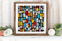 Doodle Polka Dots Rectangles Digital Paper Backgrounds Product Image 3