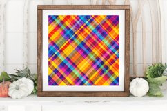 Rainbow Seamless Checkered Digital Paper Backgrounds Product Image 3
