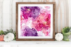 Luxury Carnation Alcohol Ink Flowers Digital Paper Backgroun Product Image 3