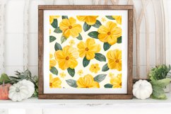 Yellow Flowers Digital Paper Backgrounds Product Image 3