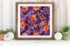 Purple Orange Watercolor Floral Pattern Product Image 3