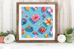 Birthday Party Decoration Gift Digital Paper Backgrounds Product Image 3