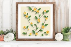Flowers Branch Leaves Digital Paper Backgrounds Product Image 3