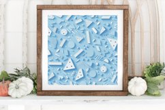 Abstract Baby Blue Memphis Digital Paper Backgrounds Product Image 3
