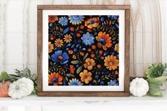 Retro Floral Embroidery Digital Paper Backgrounds Product Image 3