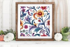 Swirling Flowers Digital Paper Backgrounds Product Image 3