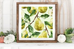 Watercolor Pears Digital Paper Backgrounds Product Image 3