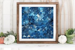 Blue Glittery Geometric Digital Paper Backgrounds Product Image 3