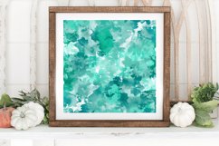 Watercolor Teal Splash Abstract Digital Paper Backgrounds Product Image 3