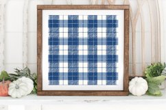 Denim and White Plaid Repeatable Digital Paper Backgrounds Product Image 3