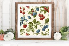 Vintage Sweet Berries Retro Digital Paper Backgrounds Product Image 3