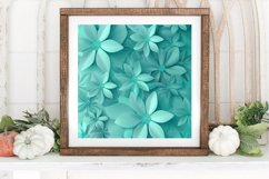 Floral Aquamarine Flowers Digital Paper Backgrounds Product Image 3