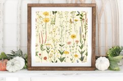 Retro Cottage core Wildflowers Digital Paper Backgrounds Product Image 3