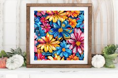 Vibrant Colorful Floral Digital Paper Backgrounds Product Image 3