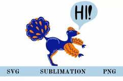 Hello, hi svg. Dinosaur SVG. Kids Sublimation PNG Product Image 2