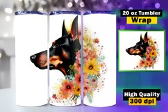 Dog Lovers tumbler wrap sublimation, 20 oz Skinny Tumbler Product Image 1