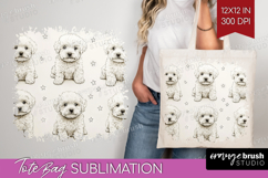 Cute Dogs Tote Bag - Puppy Tote Bag PNG Sublimation Product Image 1