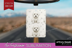 Cute Dogs Air Freshener PNG - Puppy PNG Sublimation Product Image 1