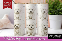 Cute Dogs Tumbler Wrap - Puppy Tumbler PNG Sublimation Product Image 1