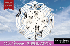 Cute Dogs Wind Spinner Sublimation PNG - Puppy Round Product Image 1