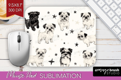Cute Dogs Mouse Pad Sublimation - Puppy Mousepad PNG Product Image 1