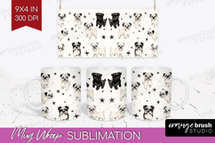 Cute Dogs Mug Wrap - Puppy Mug PNG Sublimation Product Image 1