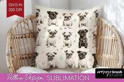 Cute Dogs Pillow Sublimation - Puppy Pillow Cover PNG Product Image 1
