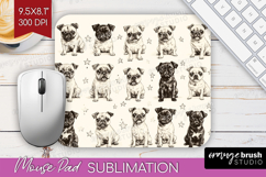 Cute Dogs Mouse Pad Sublimation - Puppy Mousepad PNG Product Image 1