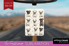 Cute Dogs Air Freshener PNG - Puppy PNG Sublimation Product Image 1