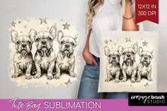 Cute Dogs Tote Bag - Puppy Tote Bag PNG Sublimation Product Image 1
