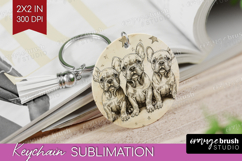 Cute Dogs Keychain PNG - Puppy Keychain Sublimation Product Image 1