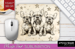 Cute Dogs Mouse Pad Sublimation - Puppy Mousepad PNG Product Image 1