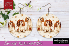 Cute Dogs Round Earrings - Puppy PNG Sublimation Product Image 1