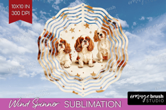 Cute Dogs Wind Spinner Sublimation PNG - Puppy Round Product Image 1
