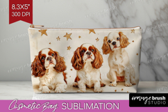 Cute Dogs Cosmetic Bag - Puppy Makeup Bag PNG Sublimation Product Image 1