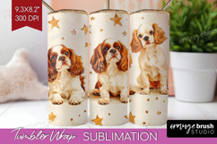 Cute Dogs Tumbler Wrap - Puppy Tumbler PNG Sublimation Product Image 1