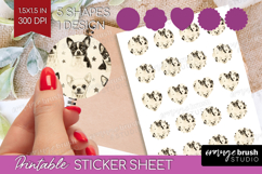 Cute Dogs Round Sticker - Puppy Printable Sticker Sheet Product Image 1