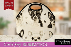 Cute Dogs Lunch Bag - Puppy Lunch Bug PNG Sublimation Product Image 1