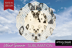 Cute Dogs Wind Spinner Sublimation PNG - Puppy Round Product Image 1