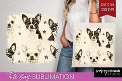 Cute Dogs Tote Bag - Puppy Tote Bag PNG Sublimation Product Image 1