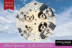Cute Dogs Wind Spinner Sublimation PNG - Puppy Round Product Image 1