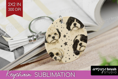 Cute Dogs Keychain PNG - Puppy Keychain Sublimation Product Image 1