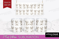 Cute Dogs Mug Wrap - Puppy Mug PNG Sublimation Product Image 1